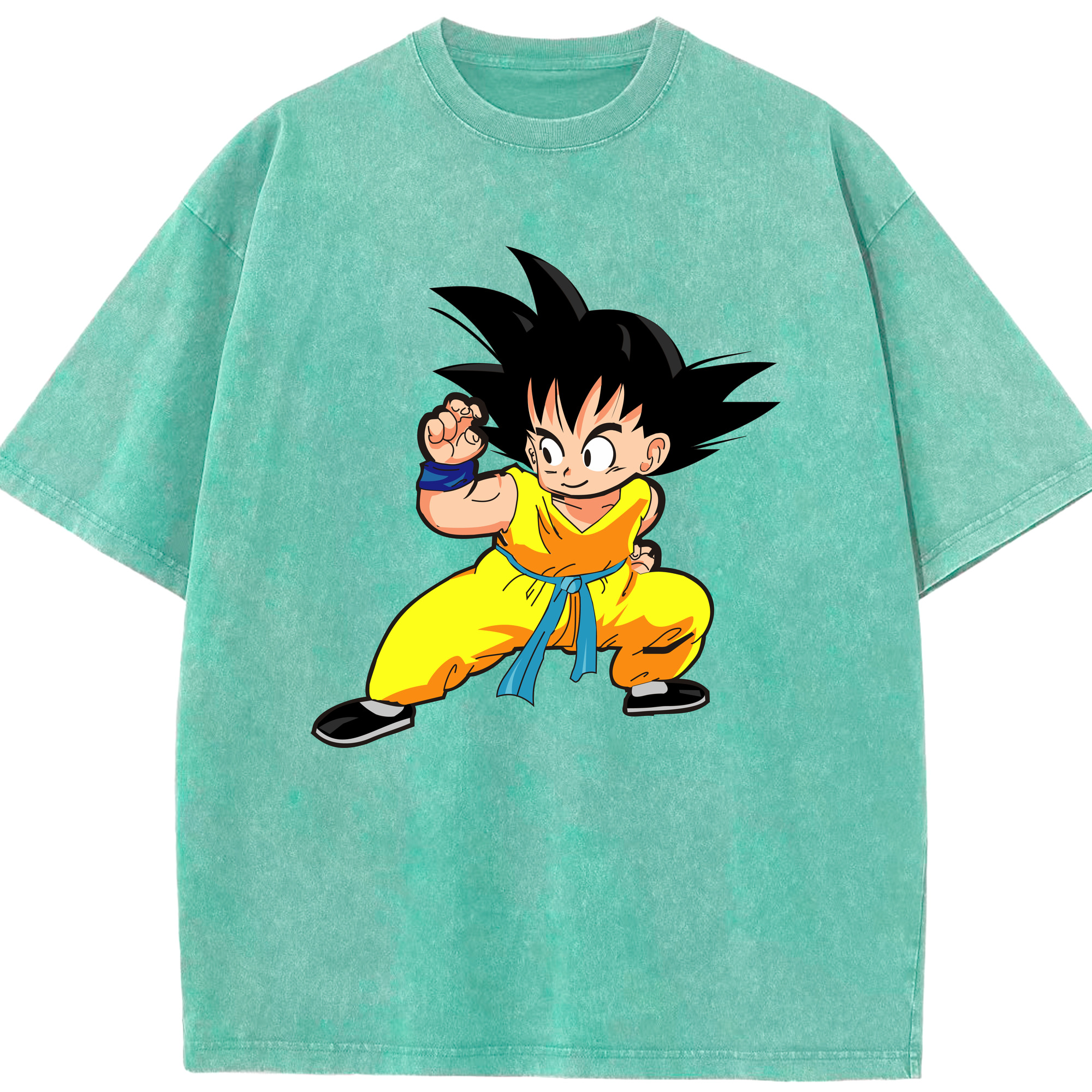 ドラゴンボール 孫悟空（そん ごくう）Son Goku カカロット DRAGON BALL Kakarotto 綿100% ヴィンテージ風 半袖Tシャツ（フロントプリント）